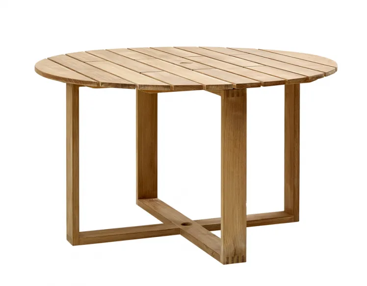 Gartentisch Esstisch Cane-line Endless 130cm Teak, runder Holztisch